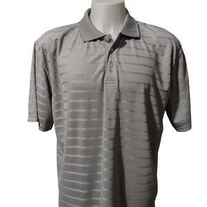 Canyon Creek Golf Polo Shirt Mens Adult 2XLarge Gray Stripes Short sleeve Collar